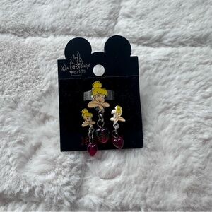Disney Parks | 3 Piece Tinkerbell Birthstone Jewelry Set | Earrings + Ring